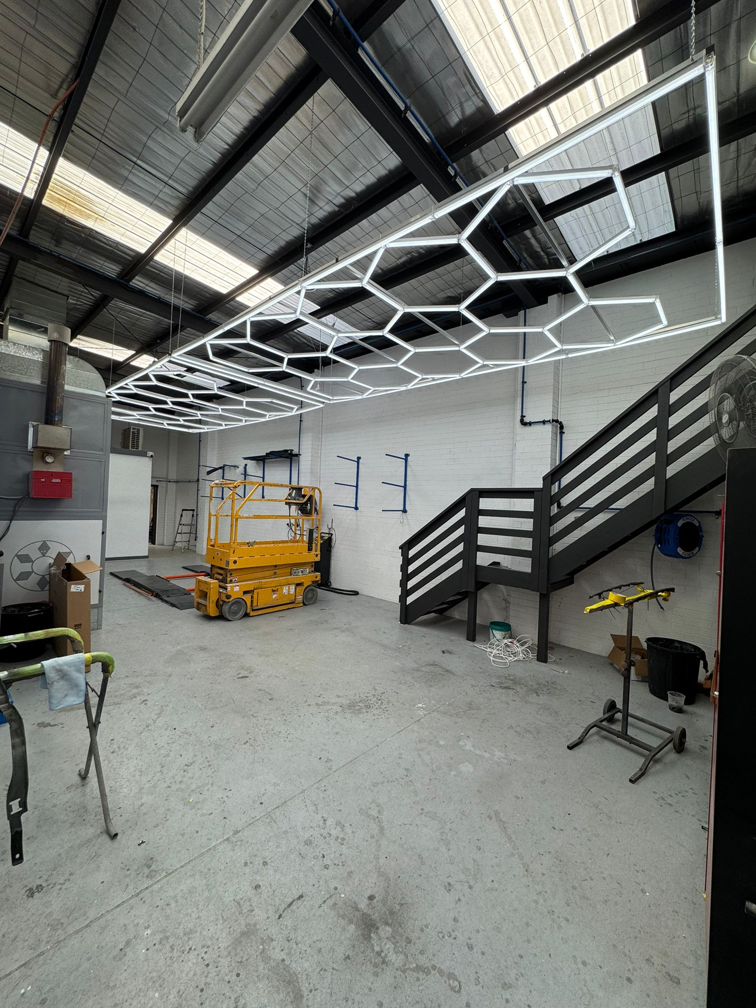 Hexagon LED lighting in photography studio – Melbourne